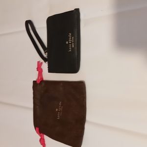 Kate Spade Leila Pebbled Leather Small wristlet & Dust Bag NWT